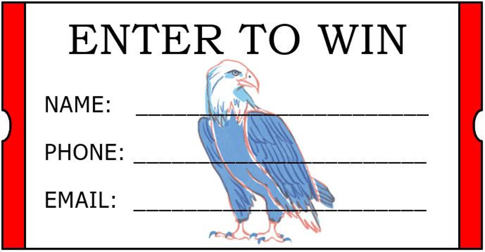 In Memory Raffle Ticket ENTER TO WIN Raffle Tickets Independence Day | Printable Tickets Pdf ...