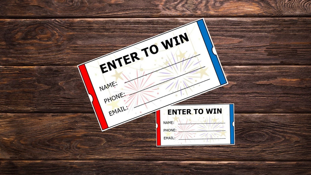 New Year's Eve Raffle Tickets ENTER TO WIN Fireworks Etsy