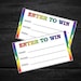 ENTER TO WIN Raffle Tickets Rainbow and Rainbow| Printable Tickets ...