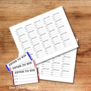 ENTER TO WIN Raffle Ticket 25 Tickets | Printable Raffle Tickets | Fundraiser Raffle Idea | Birthday Raffle Entry Tickets | Simple 25 Page