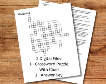 1 Puzzle - Gartenarbeit Kreuzworträtsel PDF Download Druckbares Puzzle