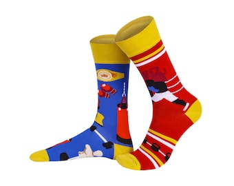 YISHOW Boxing Ants Funny Crew Socks YISHOW Boxing Ants Funny Crew Socks