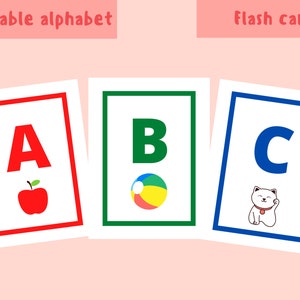 Alphabet Flash Cards PDF, ABC Flashcards Printable, Toddler & Preschool Educational Materials - Perfect for Homeschool, Parents, Daycares