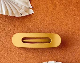 Mustard Flat Claw Clip