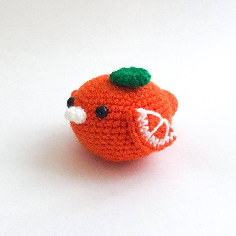 Jaffa the Orange Bird Crochet Pattern PDF, Amigurumi Fruit Food Bird Toy Pattern In English image 2