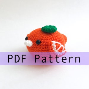 Jaffa the Orange Bird Crochet Pattern PDF, Amigurumi Fruit Food Bird Toy Pattern In English image 1