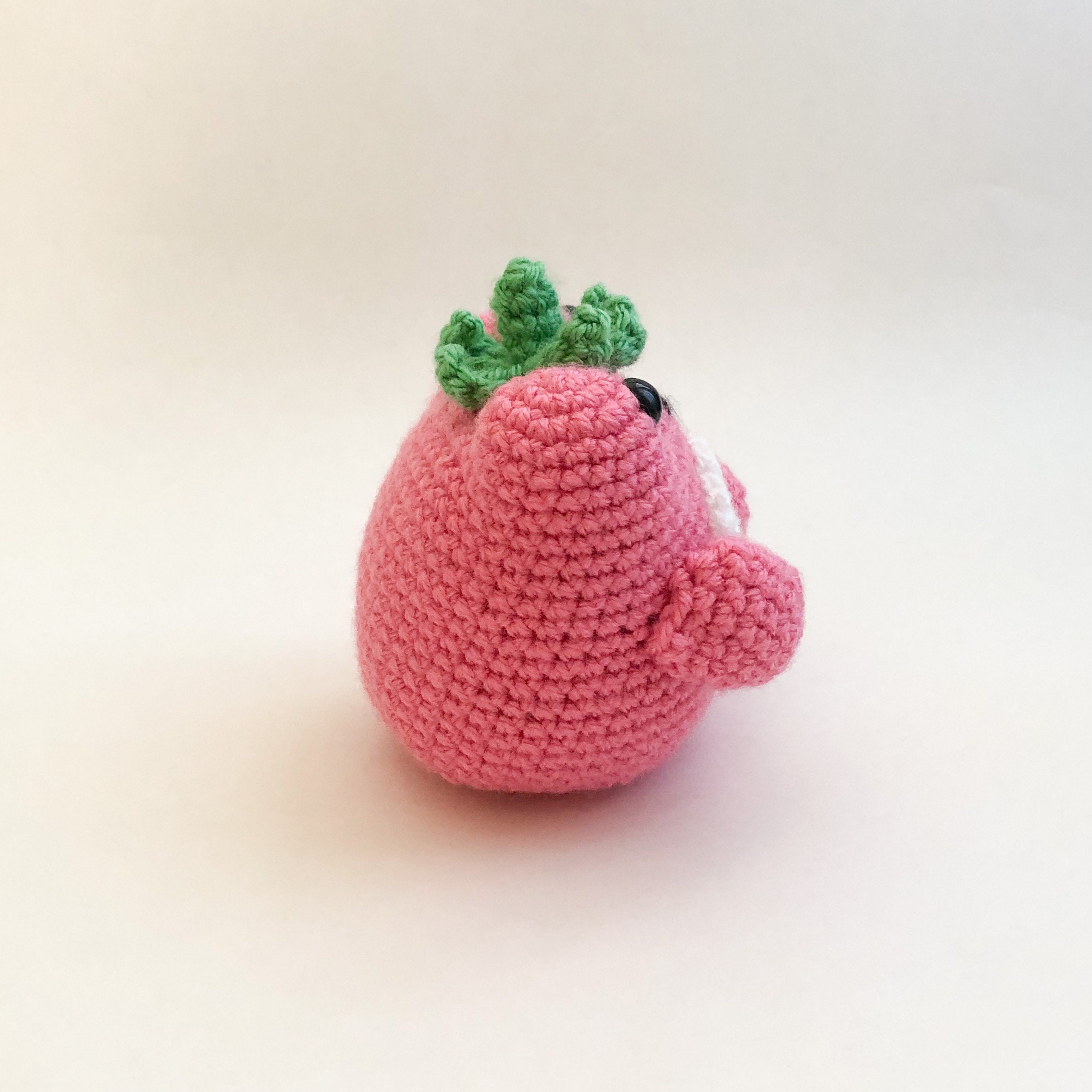 Mochi the Strawberry Frog Crochet Pattern PDF, Amigurumi Pink Frog