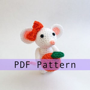 Clementine the Mouse Crochet Pattern PDF, Amigurumi Mouse Toy Pattern in English