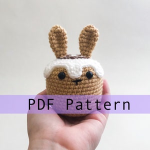 Cinnabunny the Rabbit Crochet Pattern PDF, Crochet Cinnamon Bun Roll Pattern, Amigurumi Dessert Bunny Toy Pattern In English