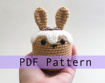 Cinnabunny the Rabbit Crochet Pattern PDF, Crochet Cinnamon Bun Roll Pattern, Amigurumi Dessert Bunny Toy Pattern In English