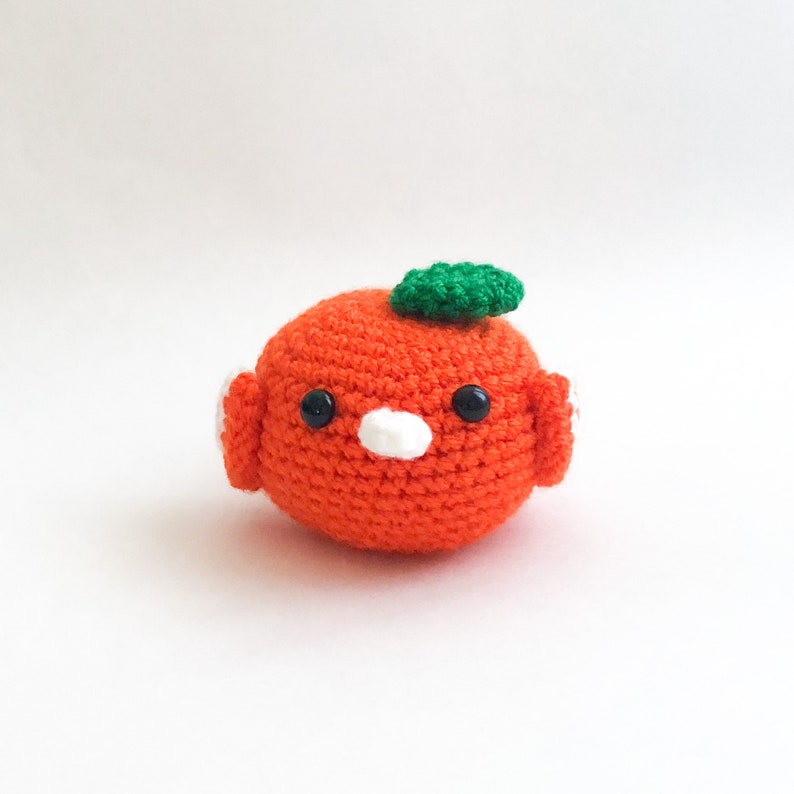 Jaffa the Orange Bird Crochet Pattern PDF, Amigurumi Fruit Food Bird Toy Pattern In English image 3