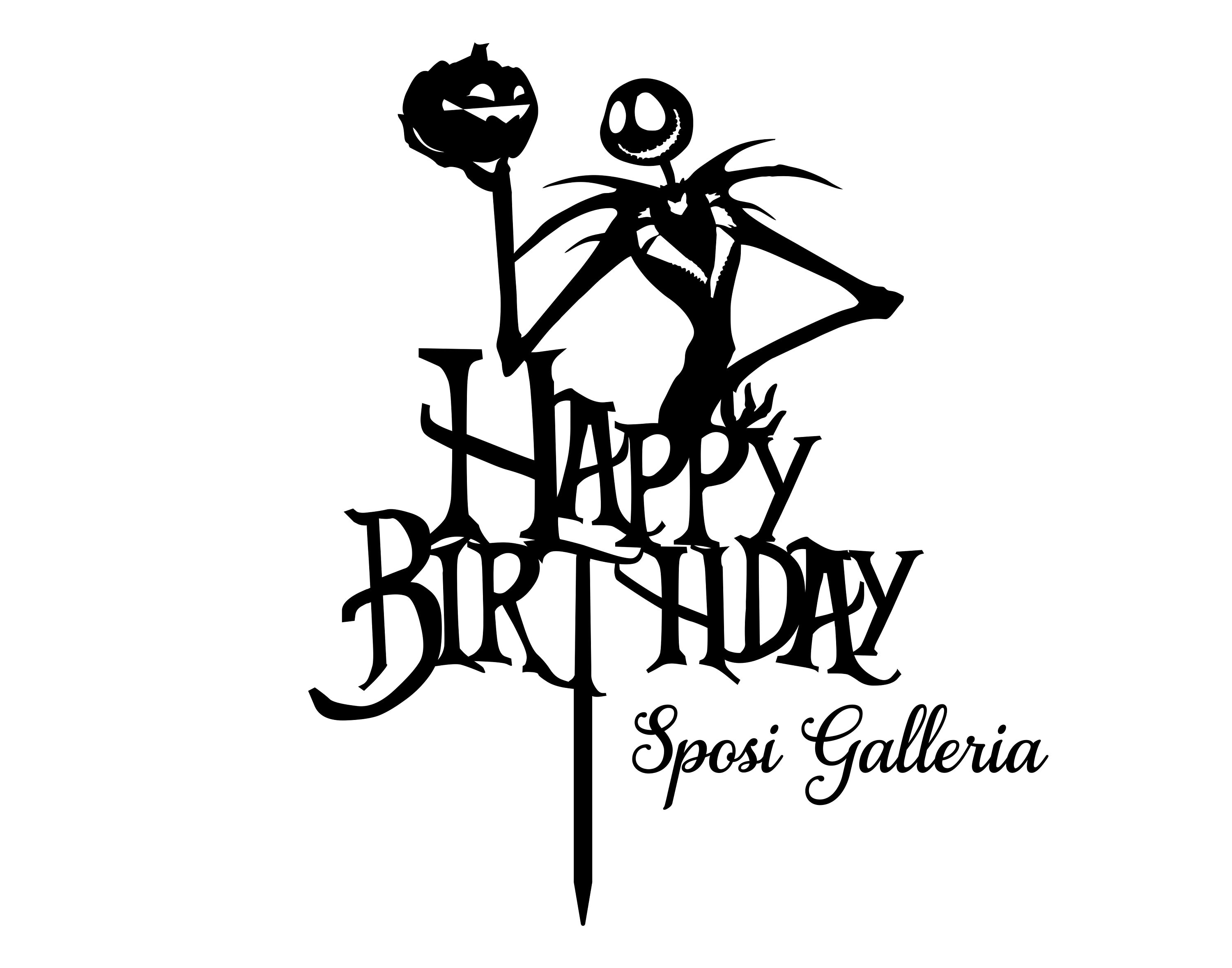Happy Birthday Jack Skellington A Nightmare Before Christmas Etsy