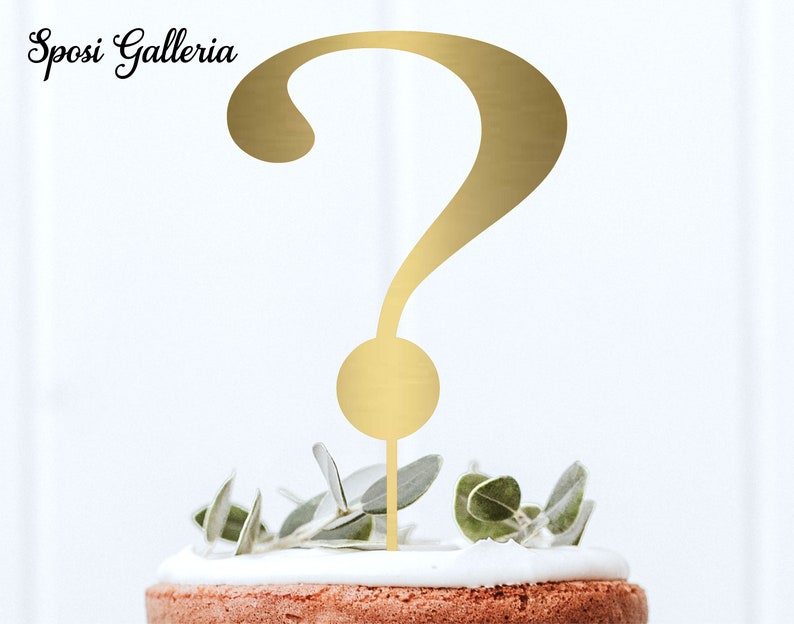 Question Mark Cake Topper Baby Shower Gender Reveal Custom Etsy