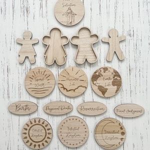 Plan of Salvation Teaching Tools, LDS Lessons, Missionary Teaching Tools, LDS Missionary Gift, Wooden Plan of Salvation Teaching Tool