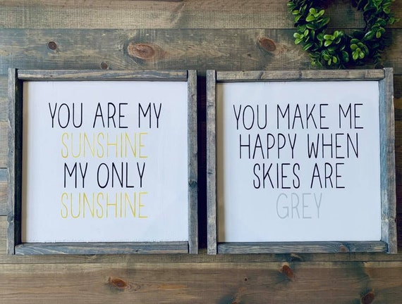 Set of two hand painted rustic signs