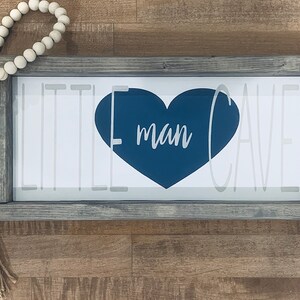 Little man cave, boy nursery decor, boy room,  baby shower gift, farmhouse nursery, rustic boy nursery decor, man cave sign