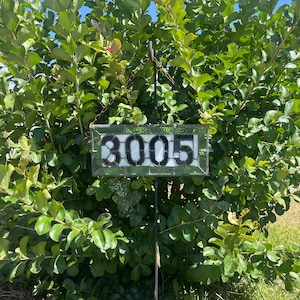 Stained Glass House Number (customize) - Etsy