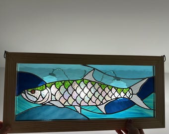 Pattern Only - Stained Glass Tarpon Fish Panel (8”x20”) - Etsy