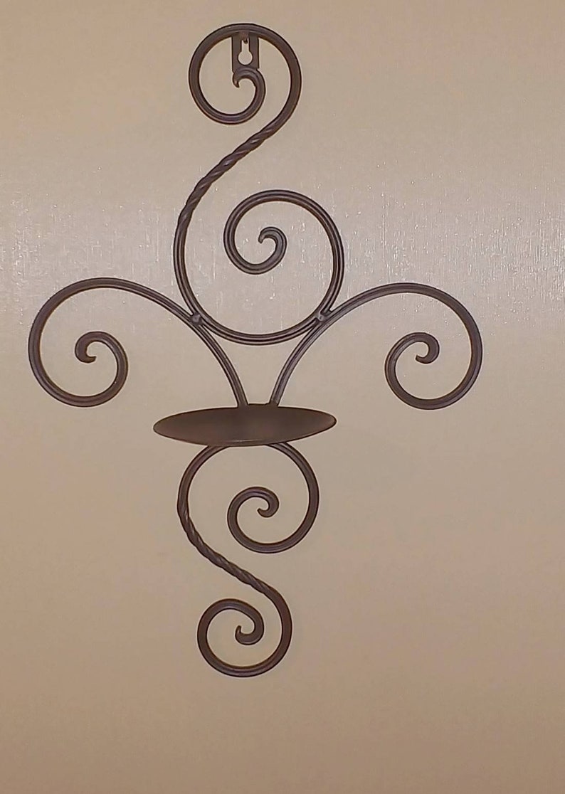 Bronze Wall Candle Holders Wall Mount Candle Sconces Home Etsy