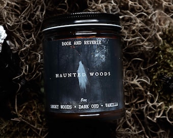 Haunted Woods candle | spooky candle, haunted house interiors, gothic candles, ghost decor