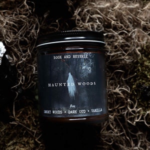 Haunted Woods candle | spooky candle, haunted house interiors, gothic candles, ghost decor