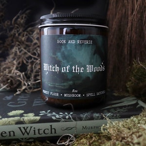 Witch of the Woods candle | forest floor, mushroom, spell satchels | witchy candle, witch decor, earthy candle, whimsigoth, cottagecore