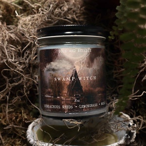 Swamp Witch candle | spooky candle, haunted house interiors, gothic candles, petrichor candle, after the rain, new orleans candle