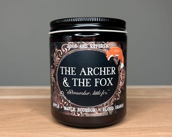 Archer and the Fox candle | Once Upon a Broken Heart inspired | 8oz | smells like apples, warm bourbon and blood orange
