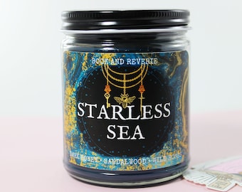 Starless Sea Candle: Sandalwood, Roses & Honey Scented - 7.5oz