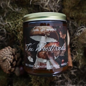 The Woodlands candle | bookish candle, cottagecore, dark academia, forest lore