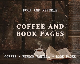 Coffee and Book Pages Candle | coffee scented candle, fall candle, cozy candle scents, coffee lovers, gifts for bookclubs, gifts for readers