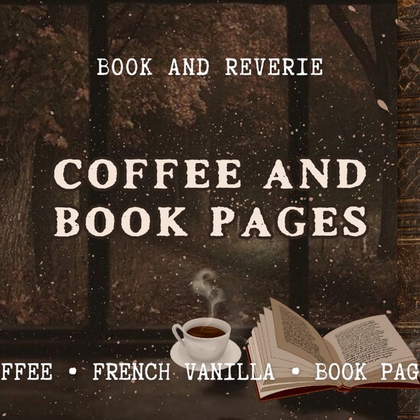 Coffee and Book Pages candle | gifts for readers, bookish candles, coffee candle, coffee lover