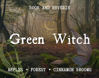 Green Witch Candle: Apple, Forest & Cinnamon Scented, 8oz
