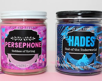 Persephone and Hades Candle Set: Greek Mythology Gift