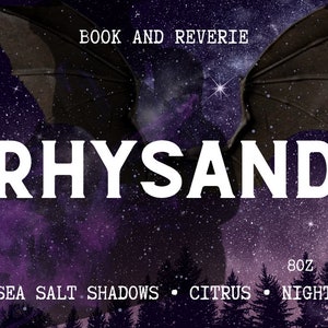 Rhysand Candle: Sea Salt, Citrus, Musk - ACOTAR Book Lovers Gift