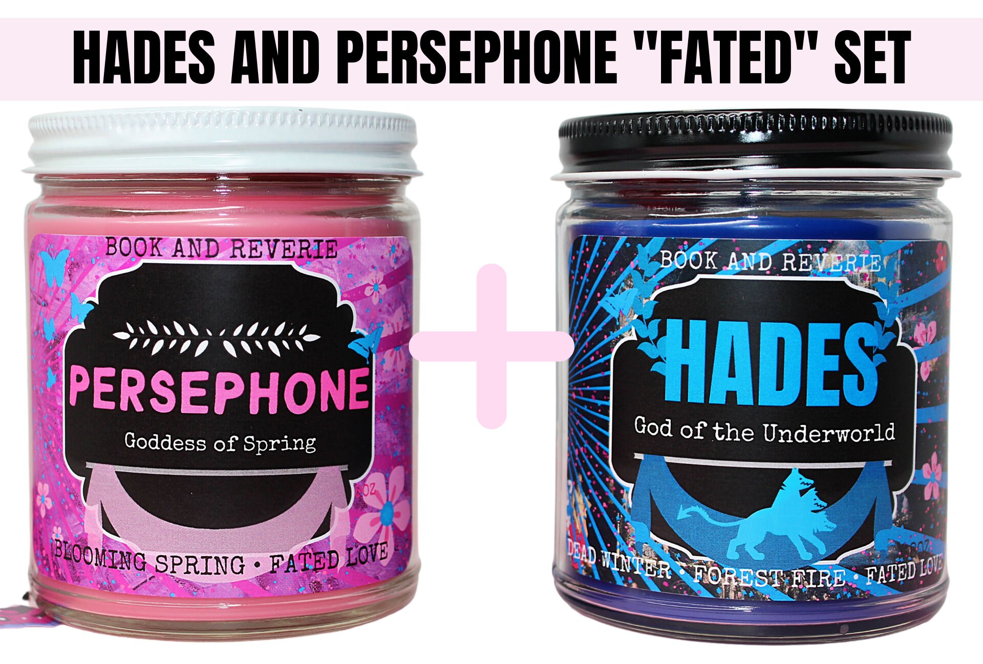 PERSEPHONE AND HADES candle set, greek mythology, web comics, candles…