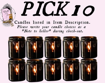 Pick 10 Book Inspired Candles: gifts for readers, bookclub gifts, bookworms, bibliophile, romance, indie author, fantasy reader, writers