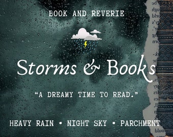 storms and books candle "dreamy time to read" | book candles, smells like rain, petrichor, moody weather, smells like books