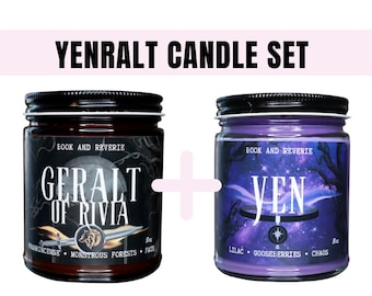 Geralt and Yennefer Candle Set | 2 individual candles | witcher