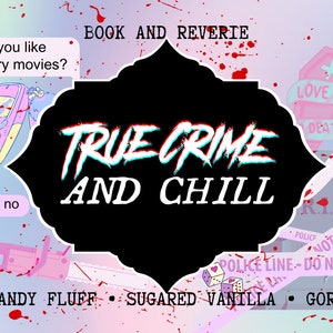 True Crime and Chill candle | halloween candle, horror candle, true crime junkie, true crime gifts, funny candles, true crime addicts