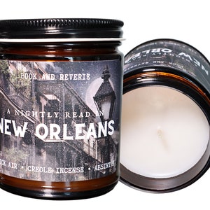 Nightly Read in New Orleans: nola candle, creole, horror candle, spooky candle, magic candle, magic candle, french quarter