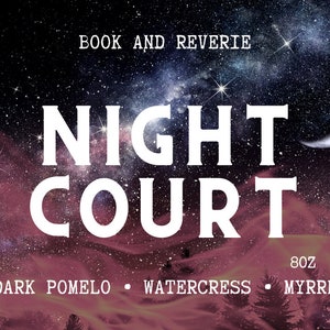 Night Court Candle | ACOTAR, feysand, ACOTAR gifts, unique gifts, gifts for readers, velaris, book lovers gifts, night court, rhysand