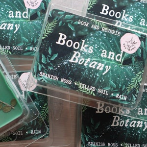 Books and Botany wax melt | Bookish wax melts, wax melt gifts, witchy wax melt, gifts for readers, earthy wax melts