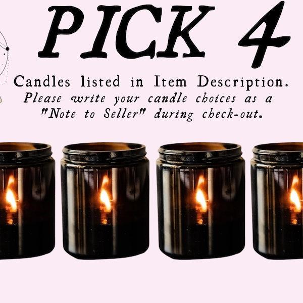 Pick 4 Candles Bundle | book and reverie candles | 8oz, book inspired candles, bookish