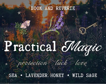 Practical Magic candle | sea salt, honey, lavender scent | sally owens, witchy gift, witchy decor, love spell, gifts for readers, bookclub
