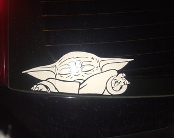 yoda bumper sticker