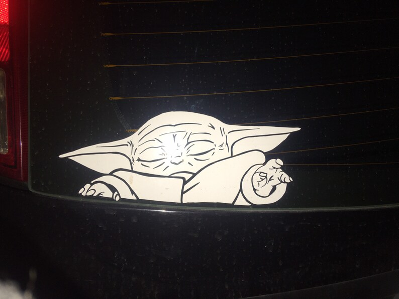 Download Baby yoda car decal | Etsy