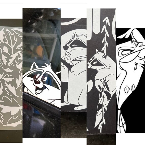 Pocahontas Car Decal in White Etsy