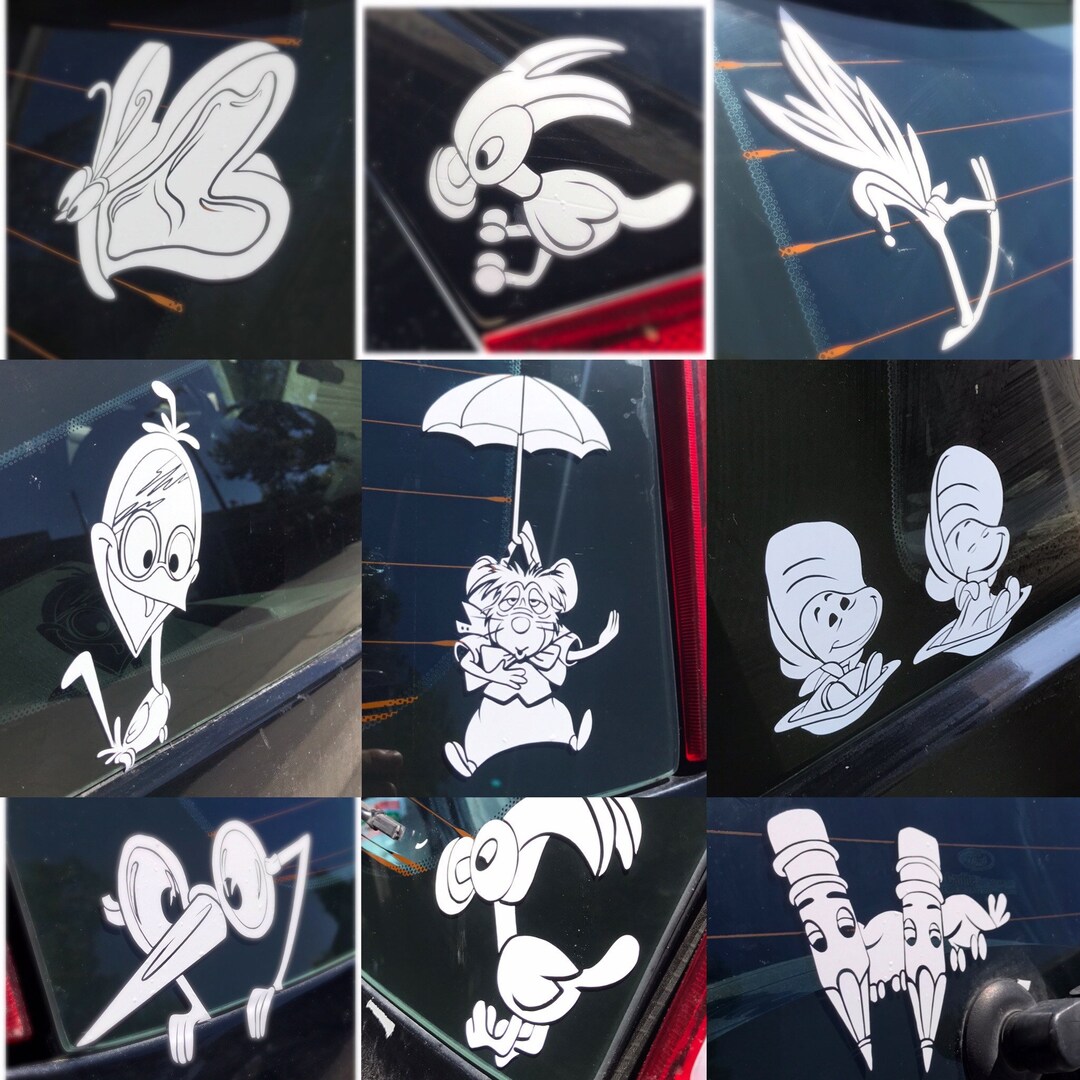 Alice in Wonderland Car Decals in White Etsy
