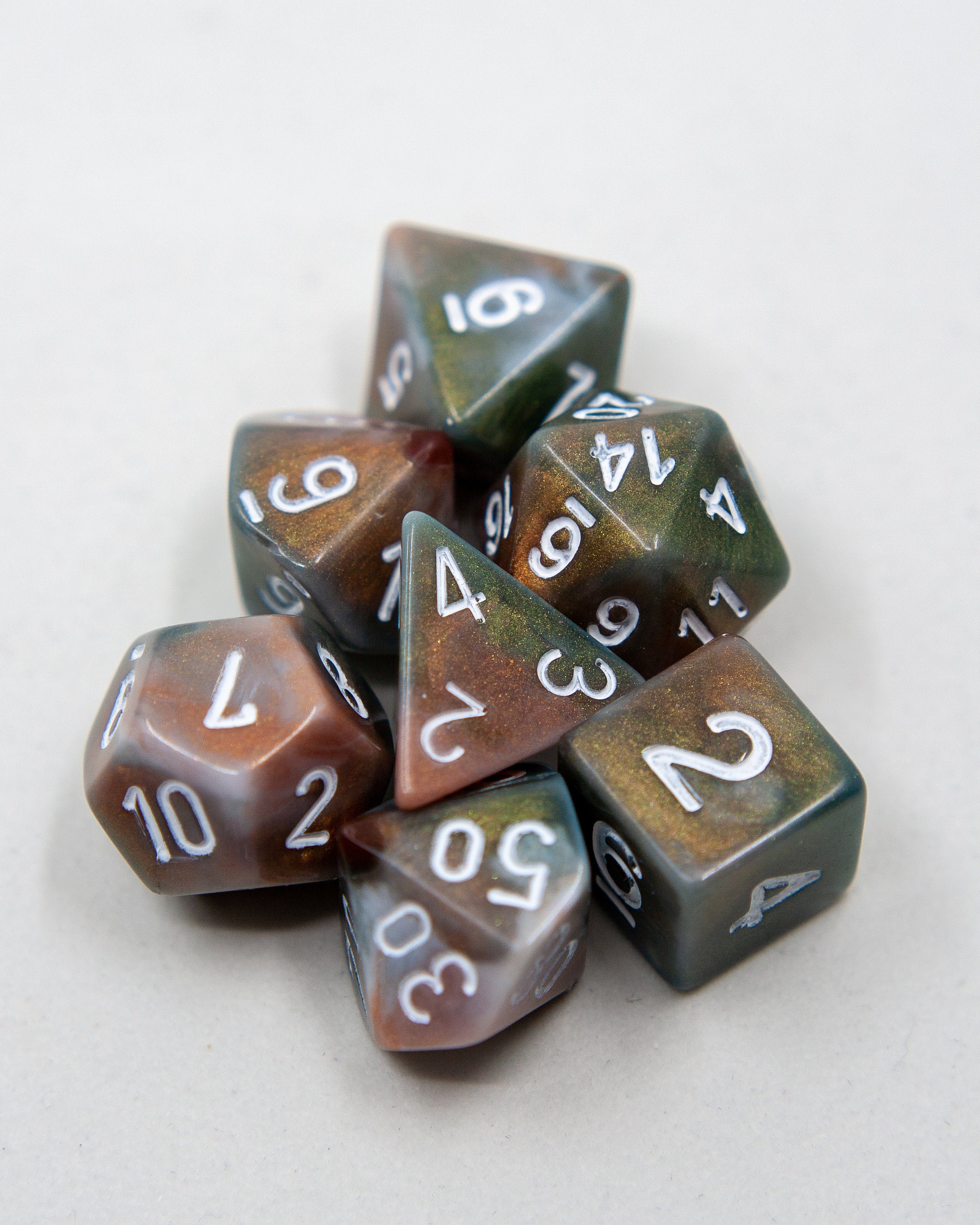 6-Piece 32mm Acrylic Polyhedral Dice Set - 30 Sides RPG Gaming Dice In Multiple Colors